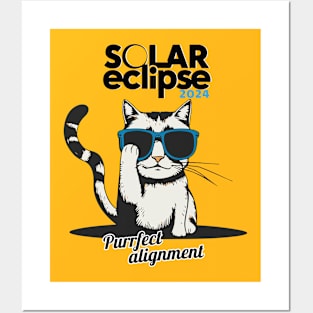 Purrfect alignement - Solar Eclipse 2024 Posters and Art